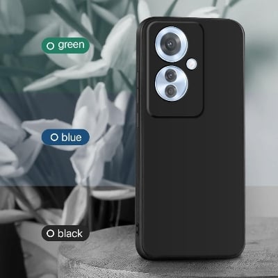Picture of OPPO Reno 11F 5G Cover Soft Liquid Silicon Official Clothe inside Camera Protection Phone Case For OPPO Reno 11F 5G