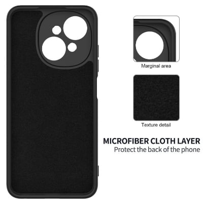 Picture of Tecno Spark Go 1 / POP 9 Back Cover Soft Matt Official Clothe Inside Liquid Silicon Case Camera Protection Phone Case for Tecno Spark Go 1 / POP 9