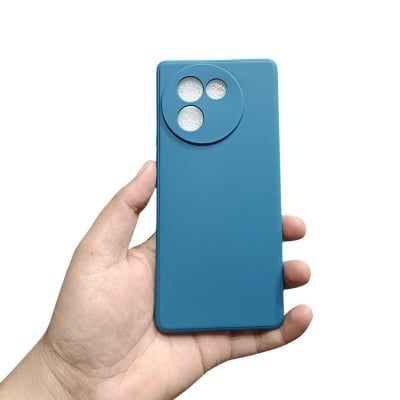 Picture of Vivo V30E 5G Soft Liquid Silicone Case - Camera Protection and Official Cloth Inside