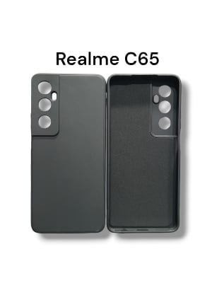 Picture of Realme C65 4G Back Cover Soft Official Clothe Inside Liquid Silicone Camera Protection Phone Case for Realme C65 4G