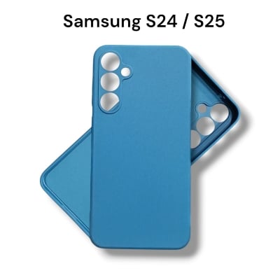 Picture of Samsung Galaxy S25 , S24 Back Cover Soft Matt Liquid Silicon Anti Shock Design Camera Protection Phone Case Samsung Galaxy S25 , S24