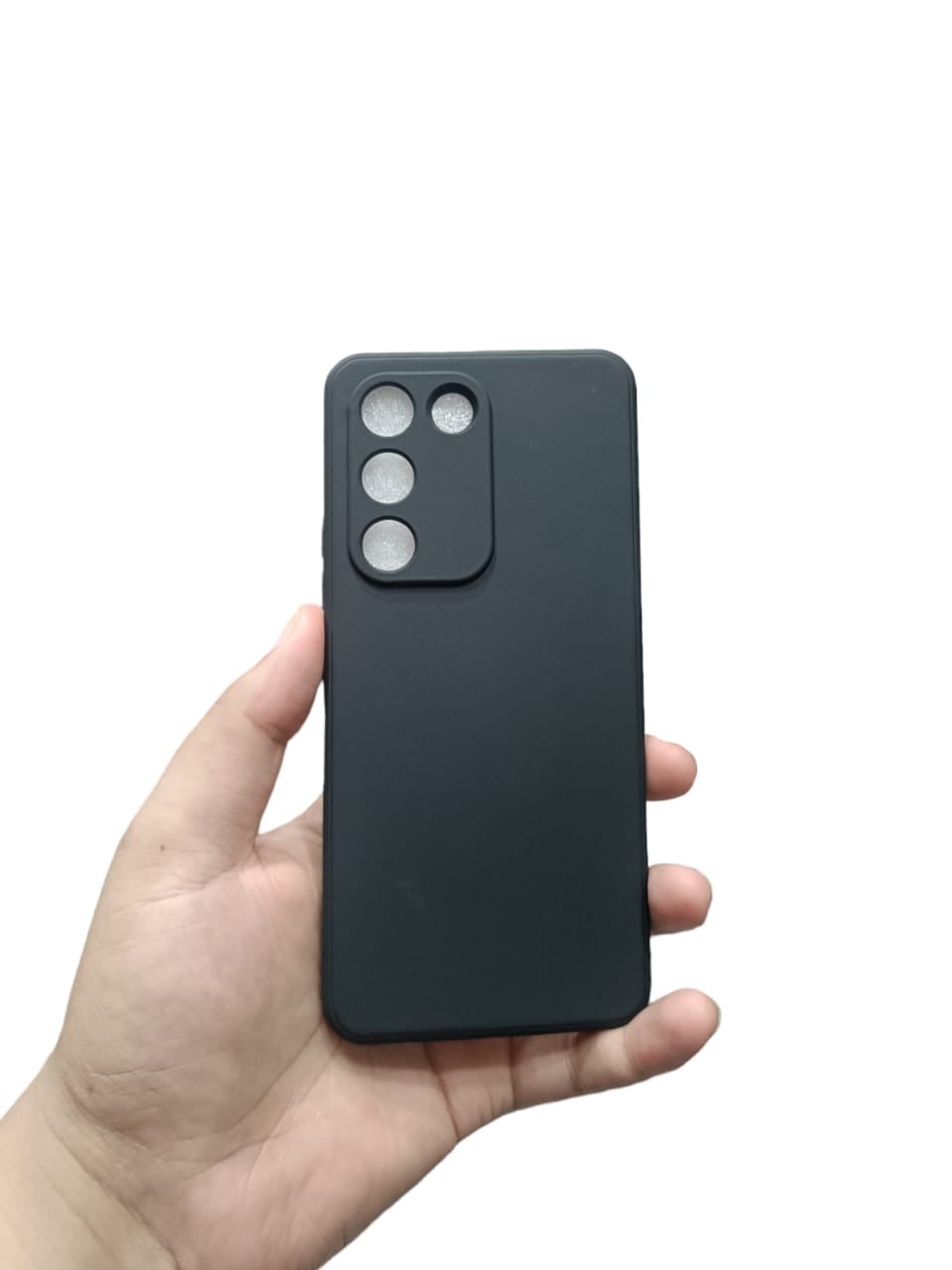 Picture of Vivo Y100 4G Soft Liquid Silicone Case with Cloth Lining and Camera Protection