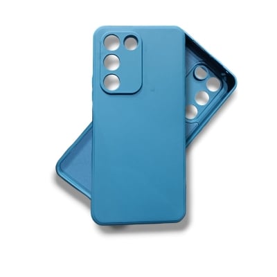 Picture of Vivo Y100 4G Soft Liquid Silicone Case with Cloth Lining and Camera Protection