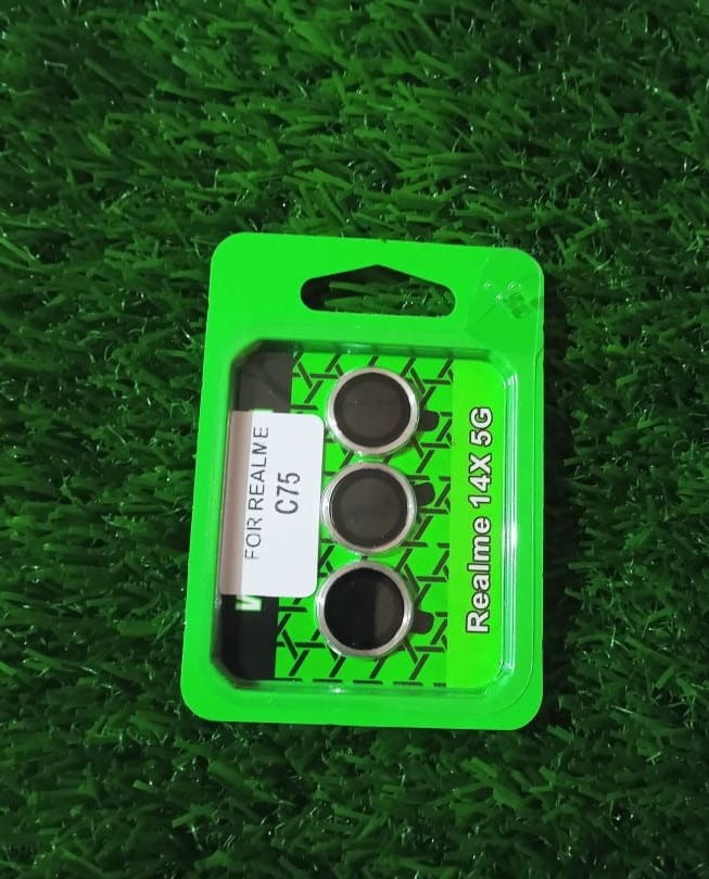 Picture of FOR REALME C75 Camera Lens Protector Camera Flim Protector Metal Ring Camera Glass REALME C75 {BLACK/SILVER}