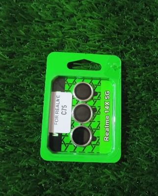 Picture of FOR REALME C75 Camera Lens Protector Camera Flim Protector Metal Ring Camera Glass REALME C75 {BLACK/SILVER}