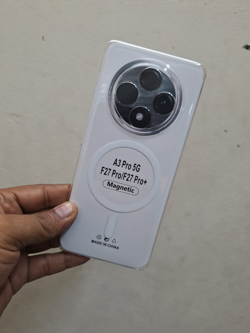 Picture of Anti Yellow Unique Case For f27 pro/f27 pro plus  Clear Hard Transparent Phone Back Cover