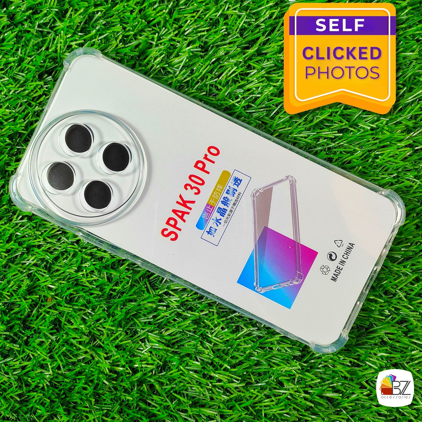 Picture of Tecno Spark 30 Pro - Airbag Antishock - Drop Resistance - Flexible TPU Back Cover Case - With camera Lens Protection