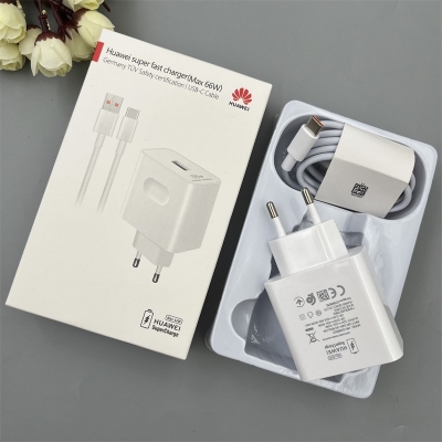 Picture of Original HUAWEI 66W EU Supercharge Fast Charger Wall Power Adapter 100CM 6A Type C Cable For Mate 40 30 P40 Pro P50 Honor 90 80