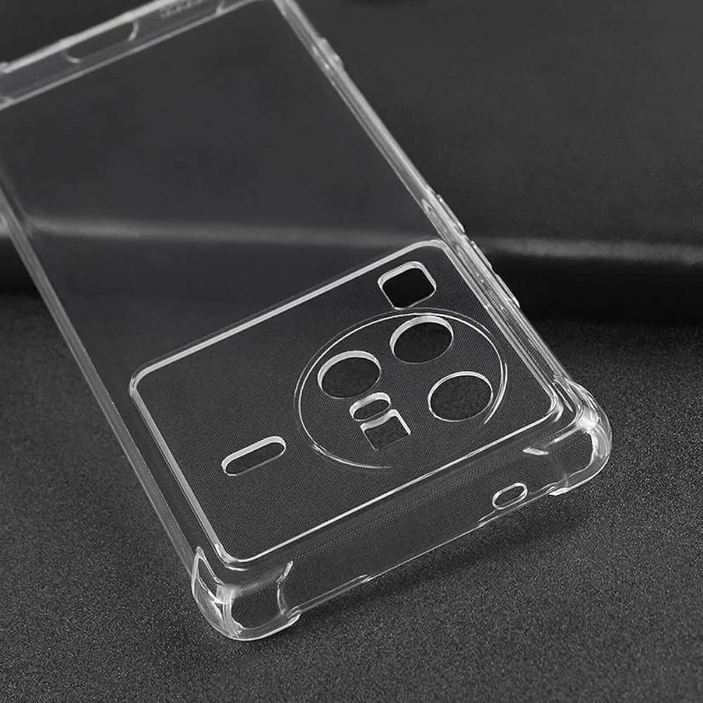 Picture of Vivo X80 Pro Camera Protection Premium Silicone Case Crystal Clear Soft TPU Ultra-Thin Transparent Flexible Protective Mobile Phone Back Cover