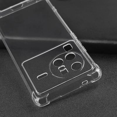 Picture of Vivo X80 Pro Camera Protection Premium Silicone Case Crystal Clear Soft TPU Ultra-Thin Transparent Flexible Protective Mobile Phone Back Cover