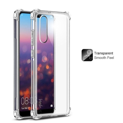 Picture of Huawei P20 Back Cover Transparent Extra Bumper Anti Shock Soft Crystal Clear Cover For Huawei P20