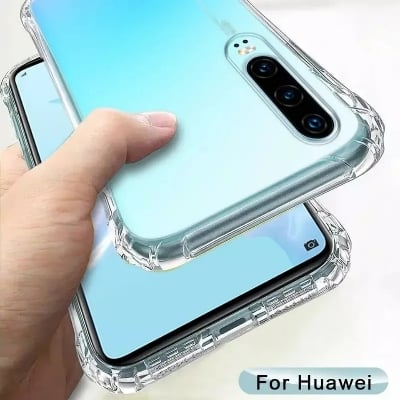 Picture of Huawei P30 Premium Silicone Case Crystal Clear Soft TPU Ultra-Thin Transparent Flexible Protective Mobile Phone Back Cover
