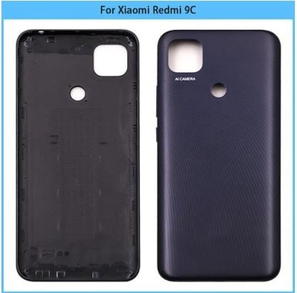 Picture of Xiaomi Redmi 9C - ( Polycarbonate Plastic ) Casing / Back Shell / Back Panel / Battery Cover / Back Door / Back Replacement Part With Button