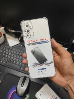Picture of Infinix Hot 12 Premium Silicone Case Crystal Clear Soft TPU Ultra-Thin Transparent Flexible Protective Mobile Phone Back Cover