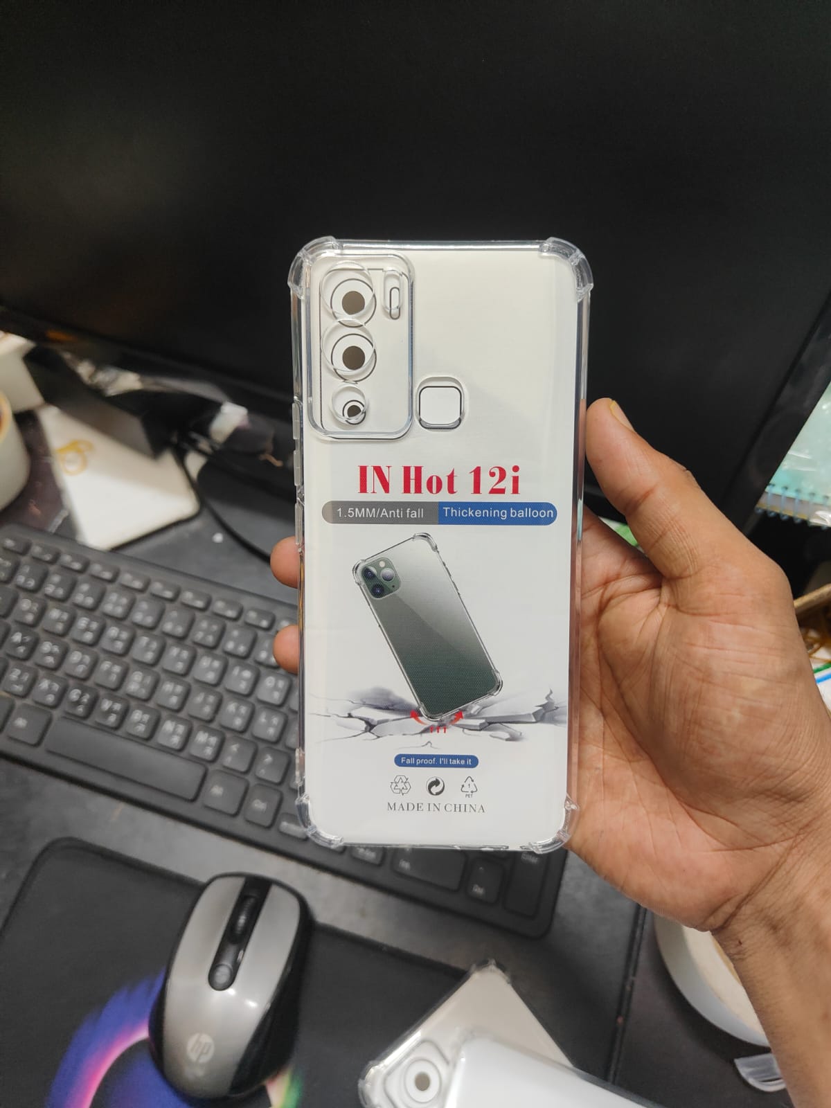Picture of Infinix Hot 12i  Premium Silicone Case Crystal Clear Soft TPU Ultra-Thin Transparent Flexible Protective Mobile Phone Back Cover