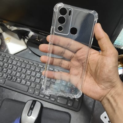 Picture of Infinix Hot 12i  Premium Silicone Case Crystal Clear Soft TPU Ultra-Thin Transparent Flexible Protective Mobile Phone Back Cover
