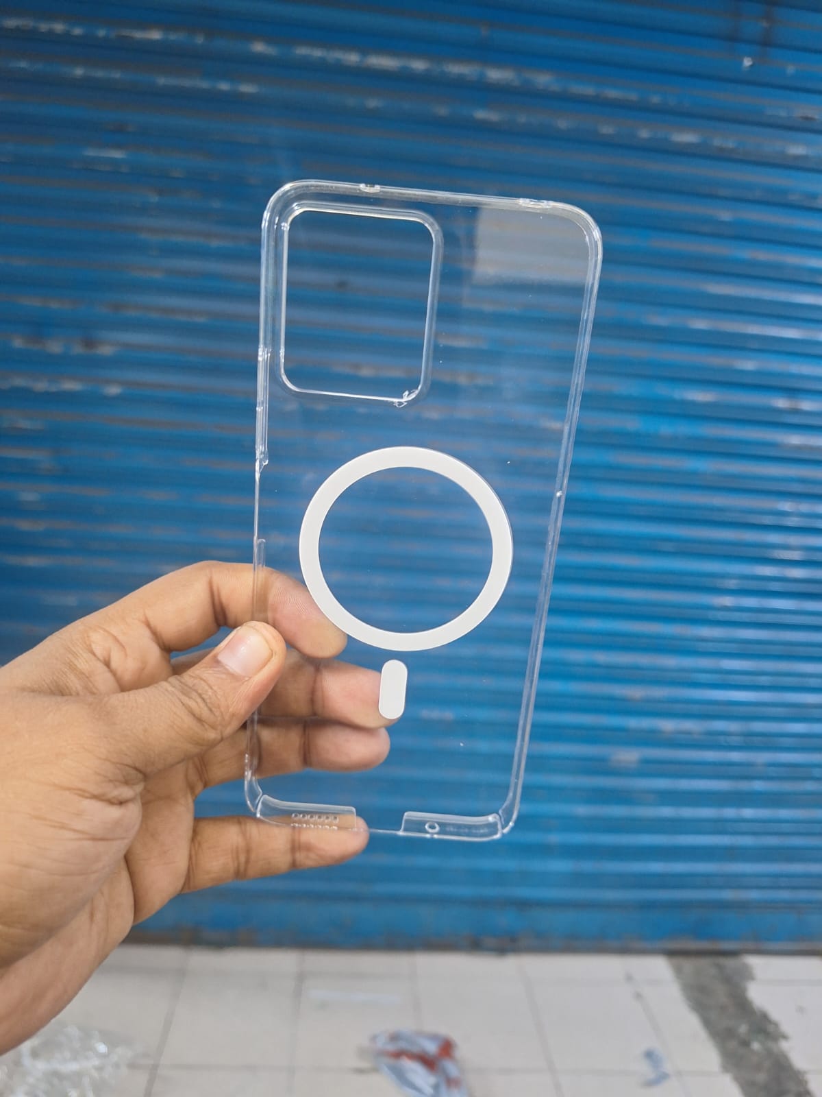 Picture of Product details of Xiaomi Redmi 12 4g/5g Berlia Transparent Magnatic Magsafe Anti Yellow Clear Protective Phone Case Back Cover
