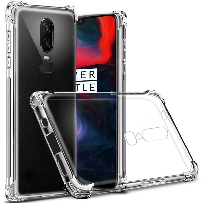 Picture of OnePlus 6 Transparent Shockproof Airbag Cover with Corner Bumps TPU Case