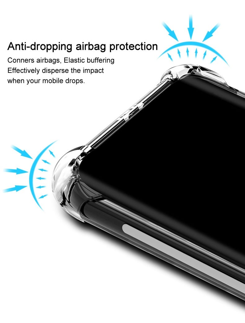 Picture of OnePlus 6 Transparent Shockproof Airbag Cover with Corner Bumps TPU Case