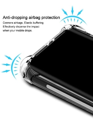 Picture of OnePlus 6 Transparent Shockproof Airbag Cover with Corner Bumps TPU Case