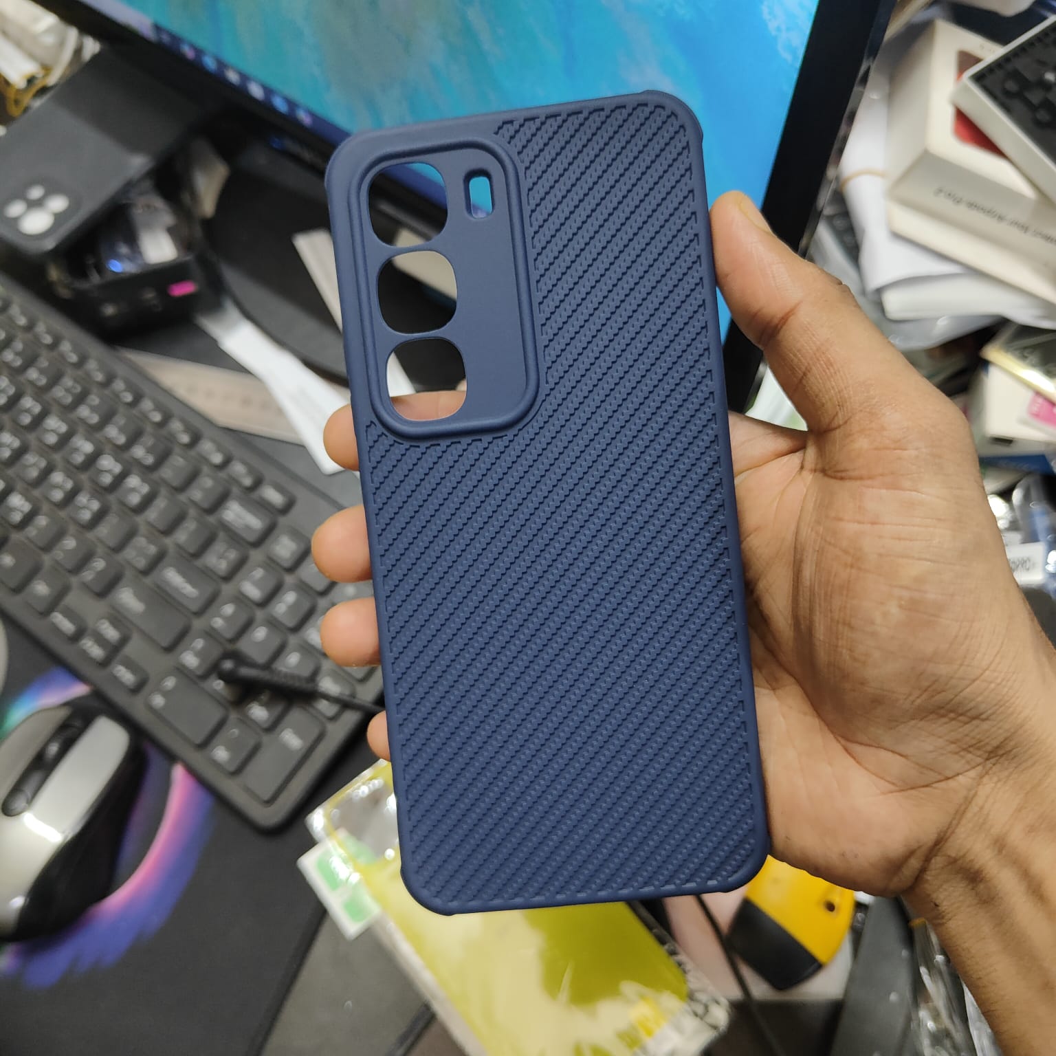 Picture of For Infinix Hot 60 Pro+/Infinix Hot 60 Pro Plus Luxury Silicon Protect Back Cover Soft Case Hot 60 Pro Plus