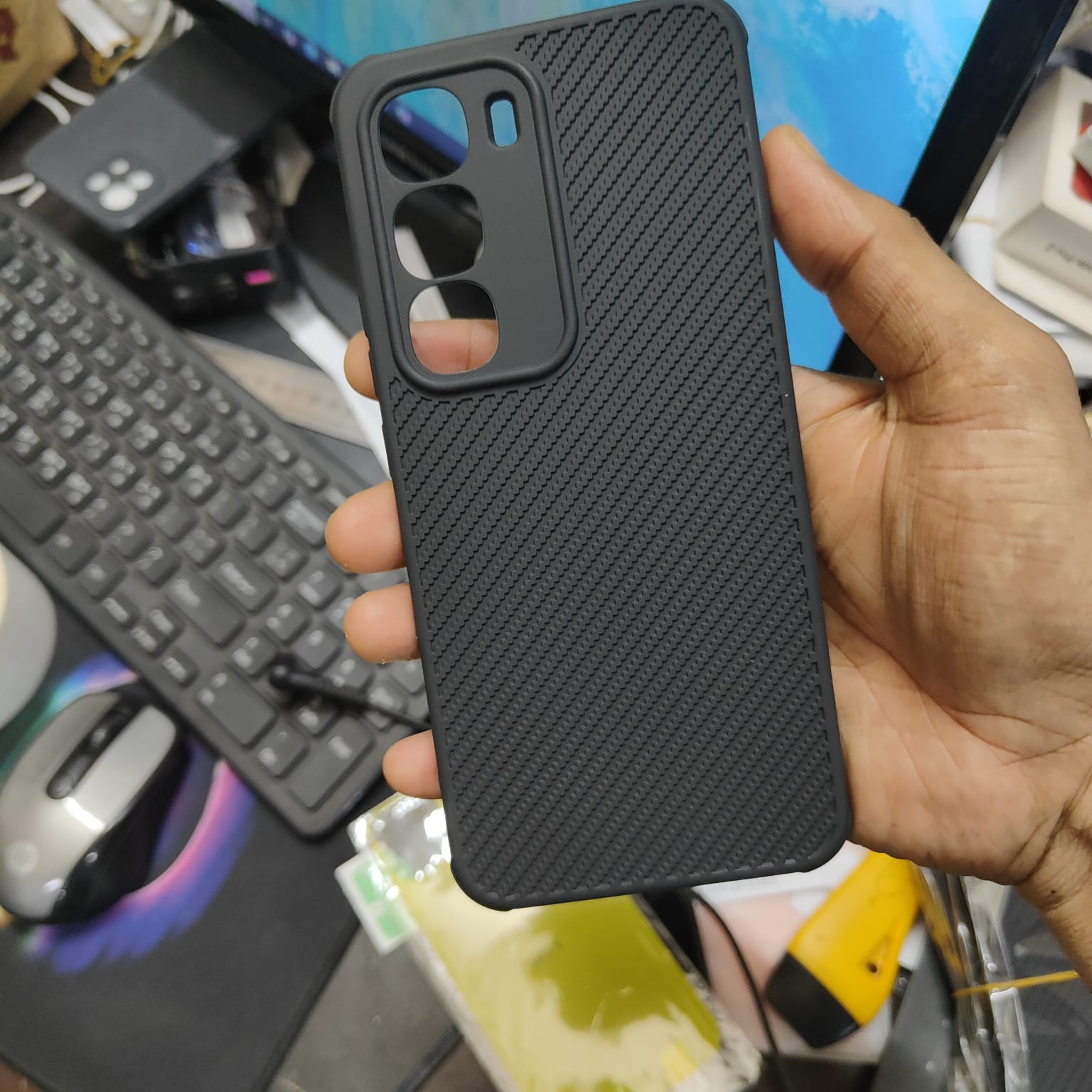Picture of For Infinix Hot 60 Pro+/Infinix Hot 60 Pro Plus Luxury Silicon Protect Back Cover Soft Case Hot 60 Pro Plus