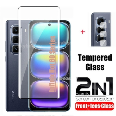 Picture of For Infinix Hot 60 Pro+ 4G 2025 Film 2 in 1 Screen Protector For Infinix Hot 60 Pro Plus 60i Hot60Pro+ HOT 60 Pro Plus 4G 5G 2025 Full Cover Tempered Glass Front Film Back Lens