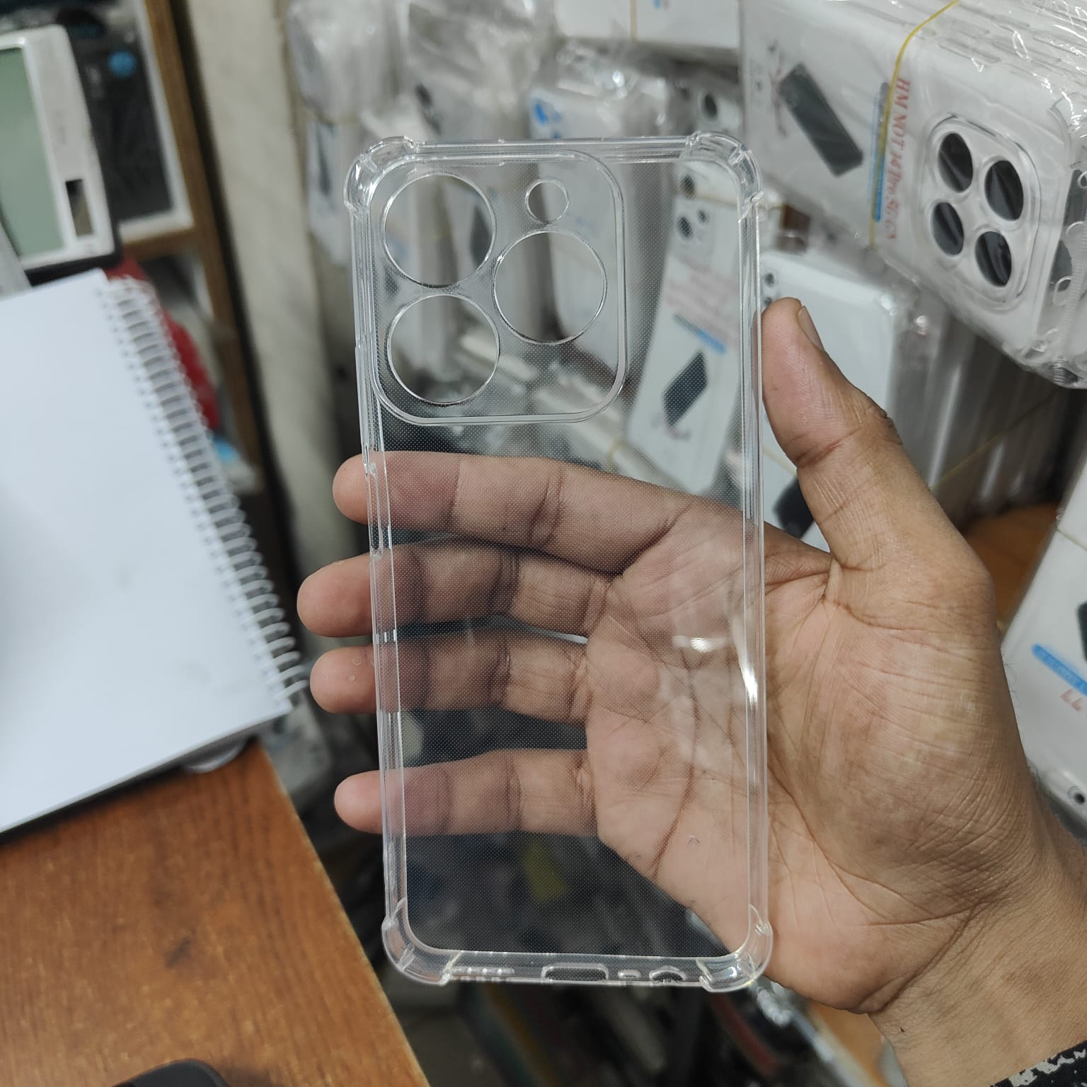Picture of Realme C61/Realme C63 Flexible Clear Transparent Soft TPU Back Case Cover with bumper