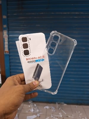 Picture of Infinix Hot 60 Pro Plus 4G Flexible Clear Transparent Soft TPU Back Case Cover with bumper