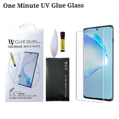Picture of Tecno Spark 40 Pro+ UV Glue Curved Tempered Glass Screen Protector For Tecno Spark 40 Pro Plus Screen Guard Gorilla Glass With Easy Installation Full Kit