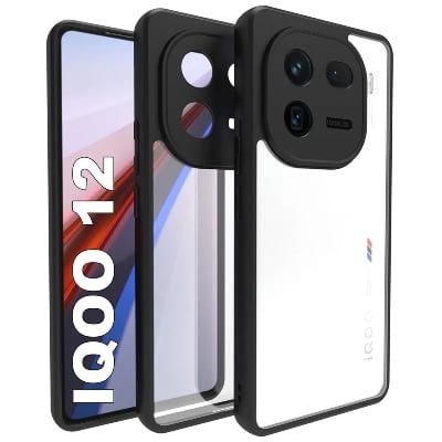 Picture of Vivo IQOO 12 Protective Black Border Crystal Clear Xundd Mobile Back Case Cover