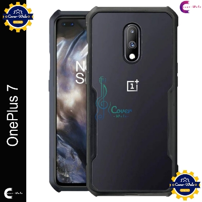 Picture of For OnePlus 7 / OnePlus 6T (1+7 / 1+6T) Edge-Reinforced Shockproof Cushion Back Clear Hybrid Transparent Hard Cover Casing
