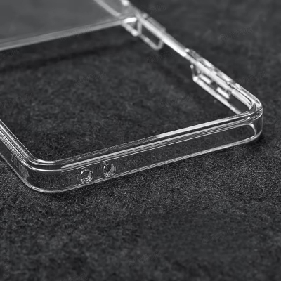 Picture of Samsung Galaxy Z Flip 7 5G Folding Hard Case with Hinge Protection – Transparent Anti-Fall Protective Back Cover