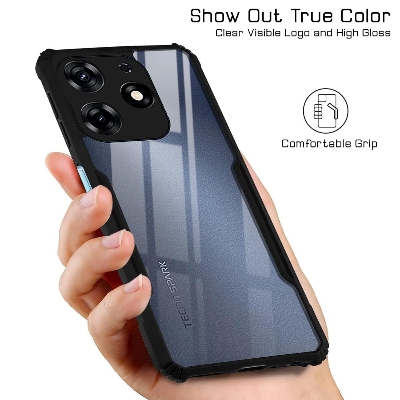 Picture of Tecno Spark Go 2024 / Infinix Smart 8 Edge-Reinforced Shockproof Cushion Back Clear Hybrid Transparent Hard Cover Casing