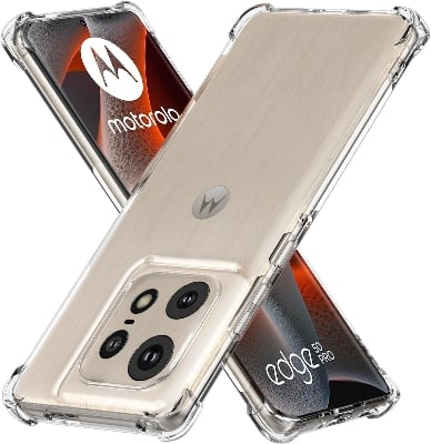 Picture of For Motorola Edge 50 Pro 5G Premium Silicone Case Crystal Clear Soft TPU Ultra-Thin Transparent Flexible Protective Mobile Phone Back Cover