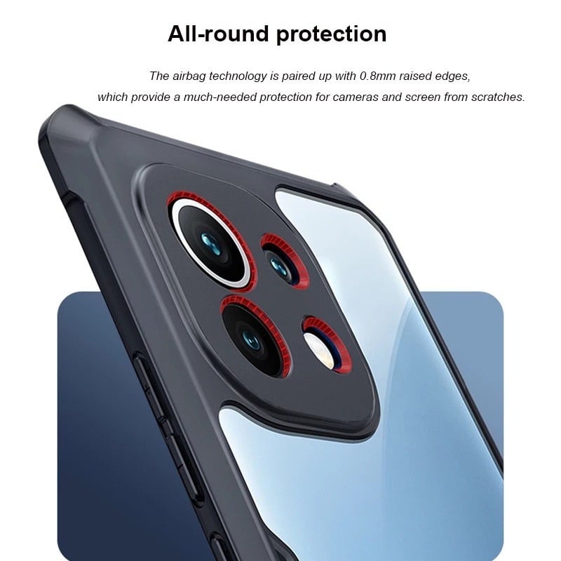 Picture of RM For For Xiaomi Mi 11 Lite / Mi 11 Lite 5G NE Xundd Shockproof TPU Bumper Clear Acrylic Mobile Phone Cover SmartPhone Case