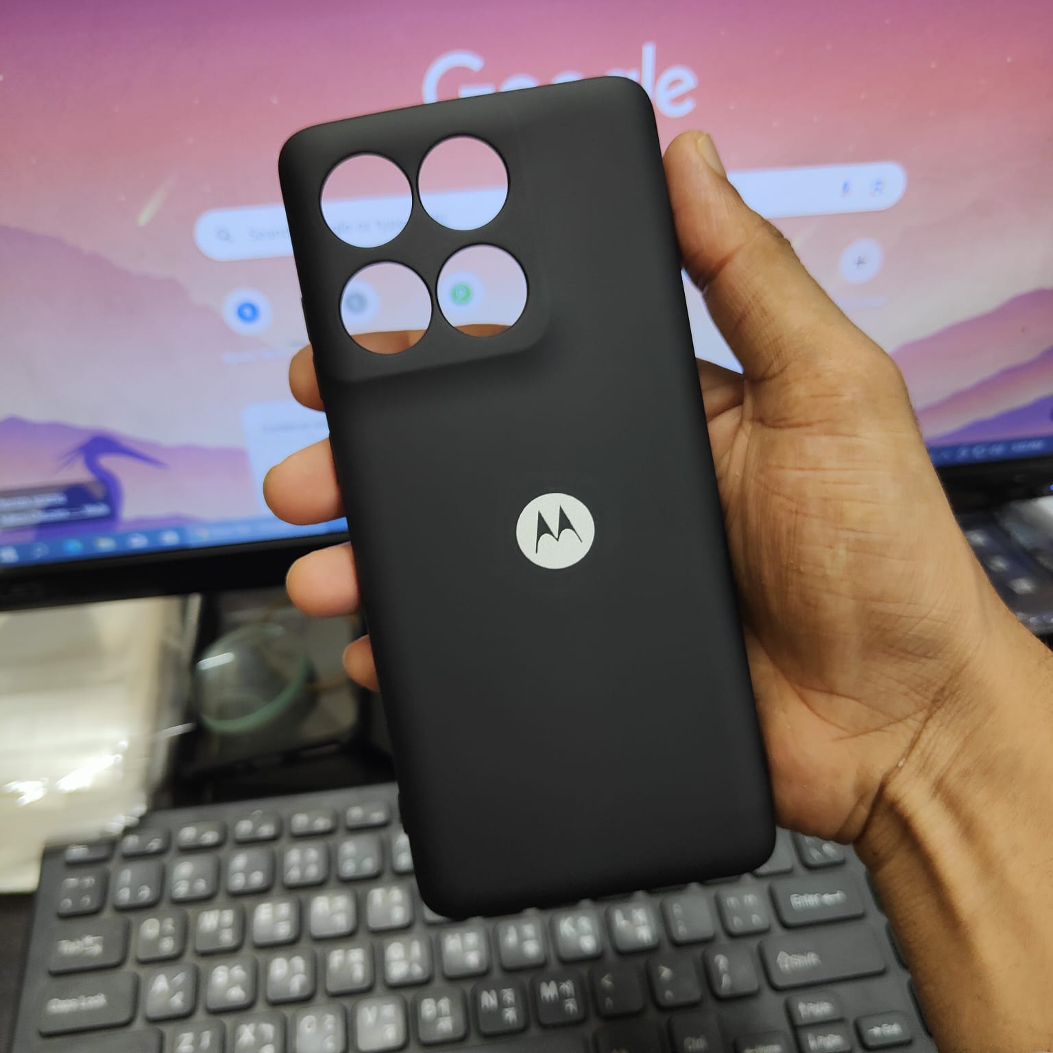 Picture of Motorola Edge 60 Fusion Liquid Silicone Back Cover – Skin-Friendly Soft Touch Premium Case