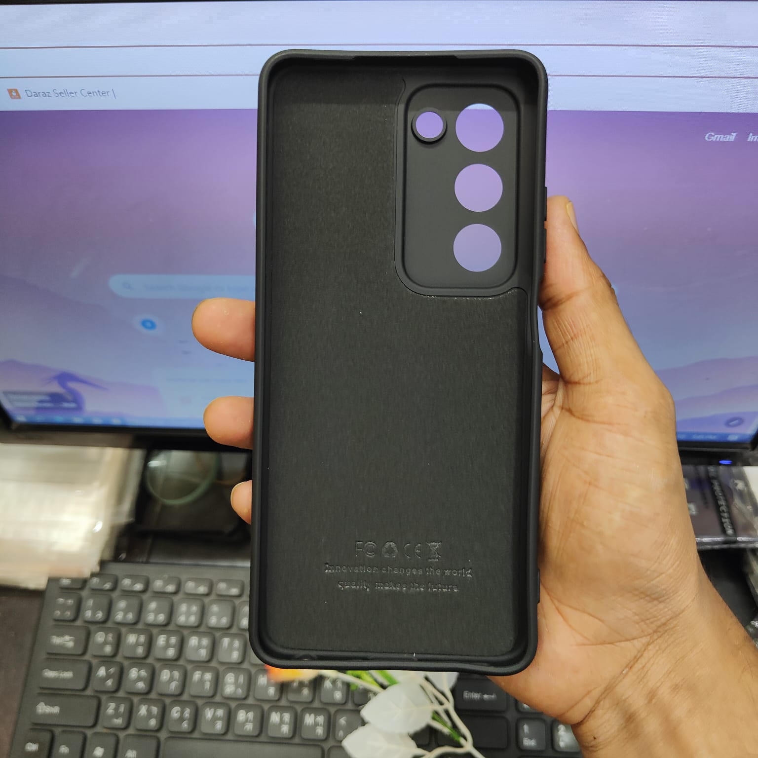 Picture of Silicone Back Case for Oppo A5 – Soft Touch Liquid Silicone with Camera Protection