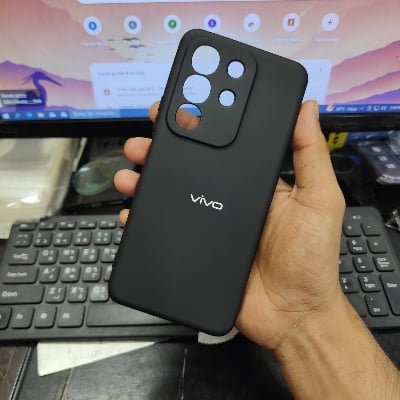 Picture of For vivo Y29 4G Silicone Back Case with Camera Protective Soft Touch Finised Silky Liquid Silicone Premium Mobile Phone Back Cover  vivo Y29 4G
