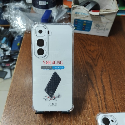 Picture of vivo Y400 4G/5G Soft TPU Clear Transparent Shockproof Airbag Case – Protective Back Cover with Anti-Slip Grip