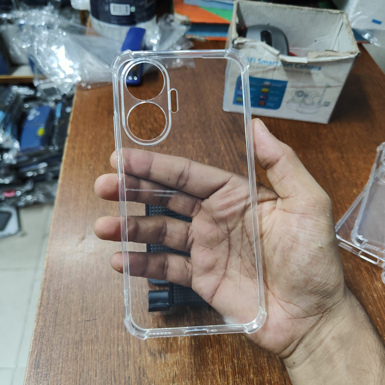 Picture of Xiaomi Redmi Turbo 4/Poco X7 Pro Soft TPU Clear Transparent Shockproof Airbag Case – Protective Back Cover with Anti-Slip Grip