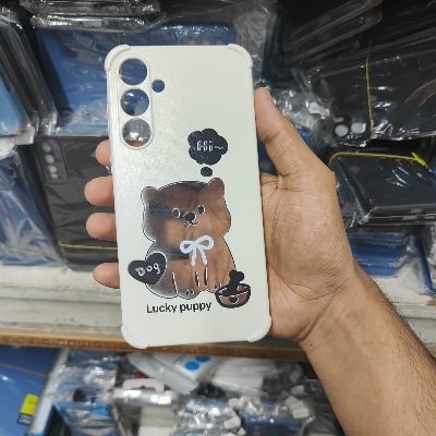 Picture of Samsung Galaxy A14 Case – Cute Dog Printed Soft Back Cover (Lucky Puppy Design)
