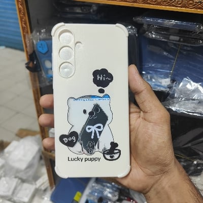 Picture of Samsung Galaxy A35 Case – Cute Dog Printed Soft Back Cover (Lucky Puppy Design)