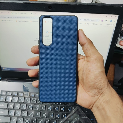 Picture of Sony Xperia 5 Mark iii Doated Texture Hard Leather Back Case Sony Xperia 5 III (Navy Blue)