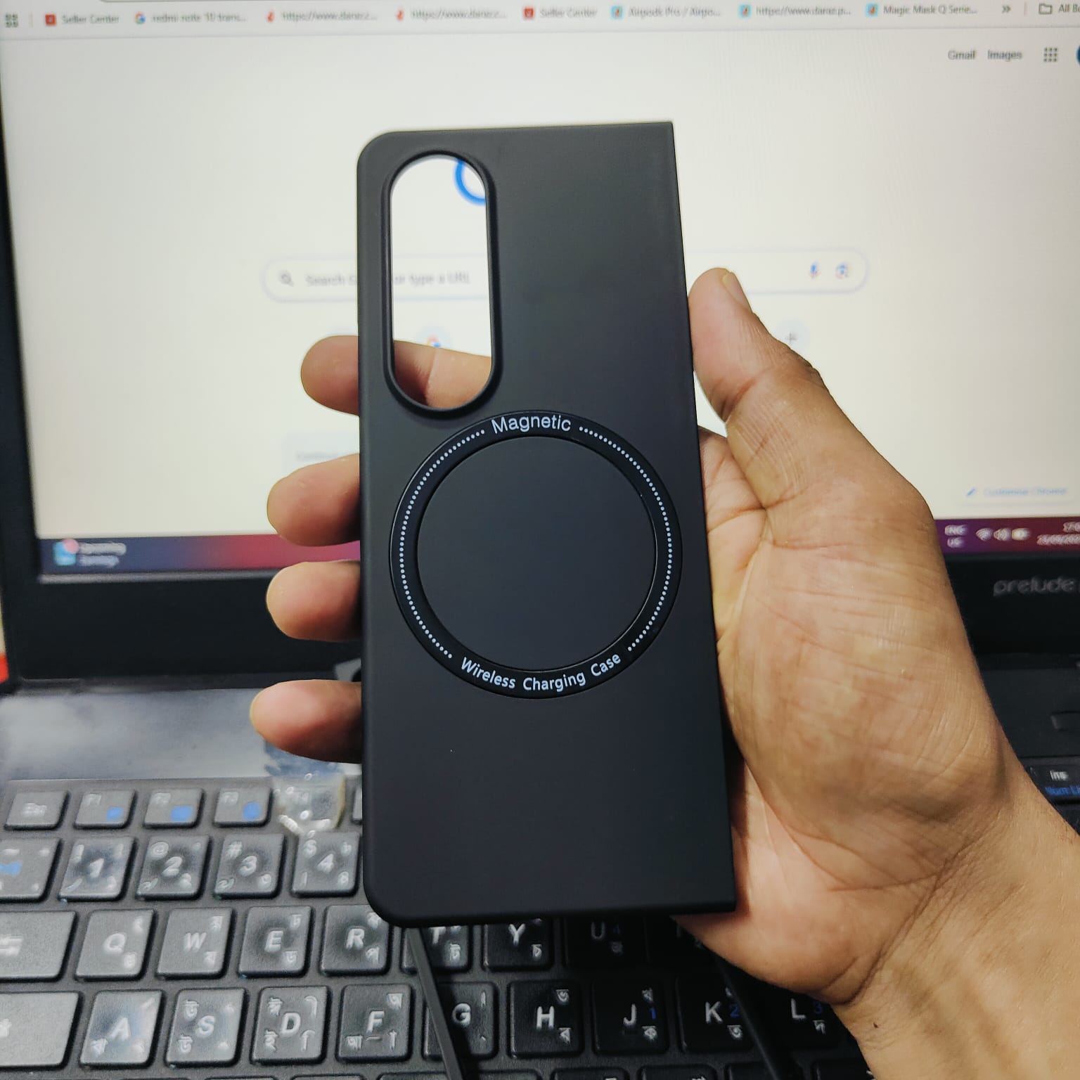 Picture of Samsung Galaxy Z Fold4 Case – Hybrid Magnetic Wireless Charging MagSafe Back Cover Samsung Galaxy Z Fold5