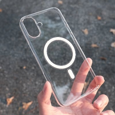 Picture of iPhone 17 Case – Anti-Yellow Clear Hard Back Cover with Built-in MagSafe