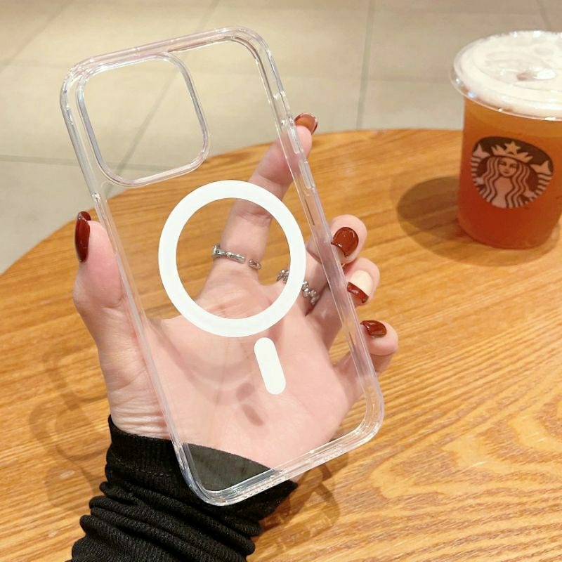 Picture of For iPhone 15/iphone 15 pro/iphone 15 pro max Anti Yellow Hard Magsafe Unique Case Clear Hard Phone Back Cover