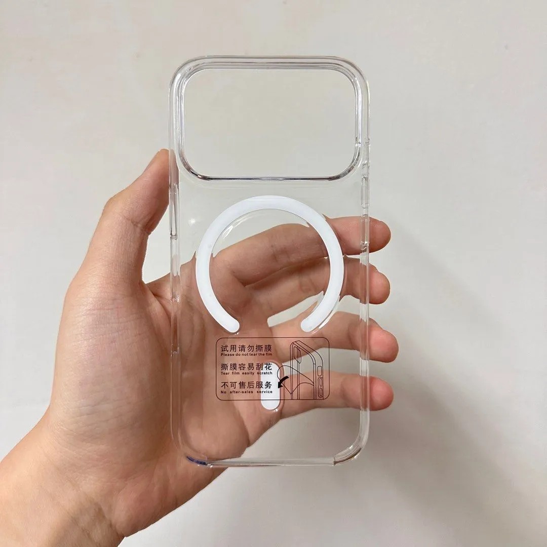 Picture of For iPhone 17 Pro Anti Yellow Hard Magsafe Unique Case Clear Hard Phone Back Cover