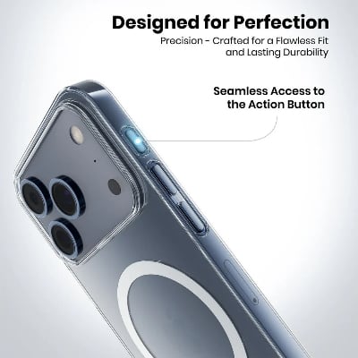 Picture of For iPhone 17 Pro Anti Yellow Hard Magsafe Unique Case Clear Hard Phone Back Cover