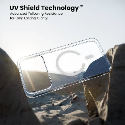 Picture of For iPhone 17 Pro Anti Yellow Hard Magsafe Unique Case Clear Hard Phone Back Cover